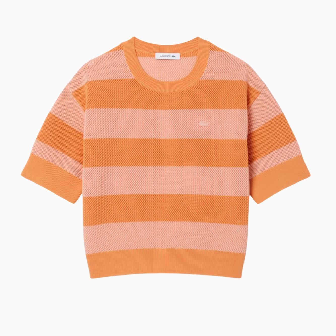 T-shirt a righe in mesh